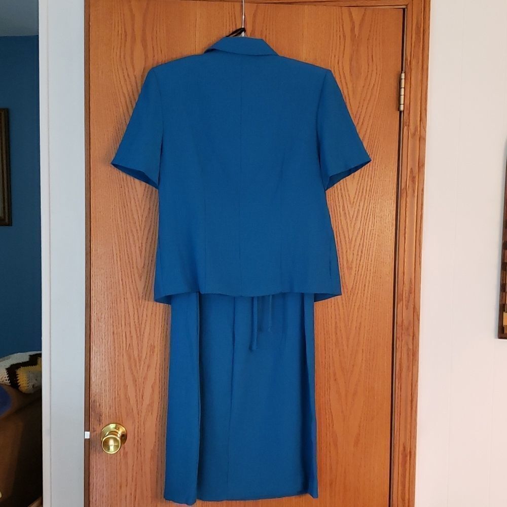 Pretty Blue Miss Dorby 2 Pc Formal Dress and Jacket Sz 10 - Picture 2 of 8